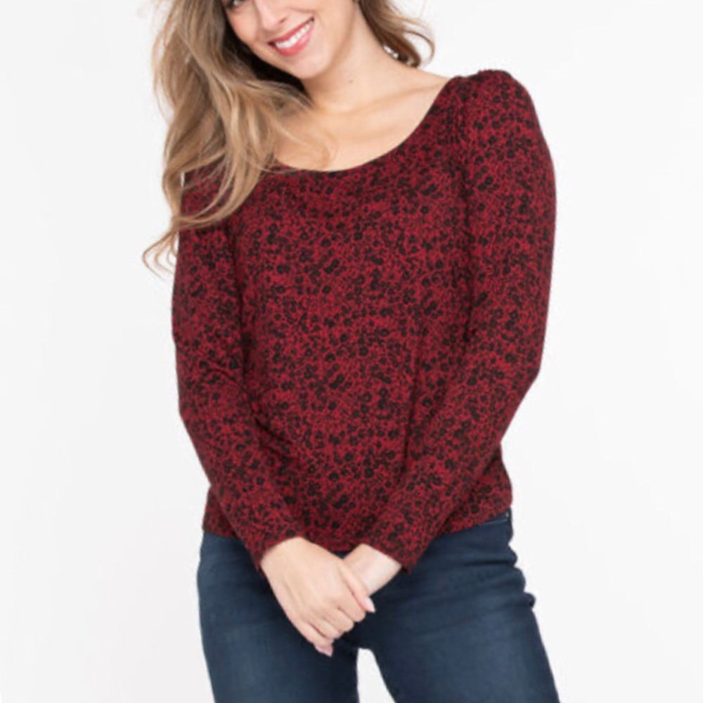 2/$15 Ricki’s Ultra Soft Long Sleeve Top Red Black Sizes S M